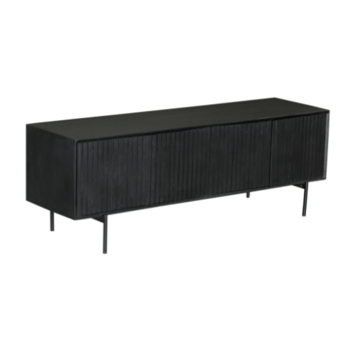 Tv meubel Madison Zwart Mangohout 165 cm