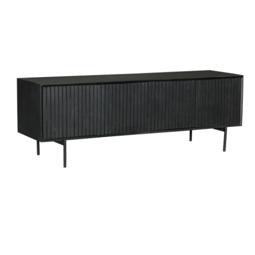 Tv meubel Madison Zwart Mangohout 165 cm