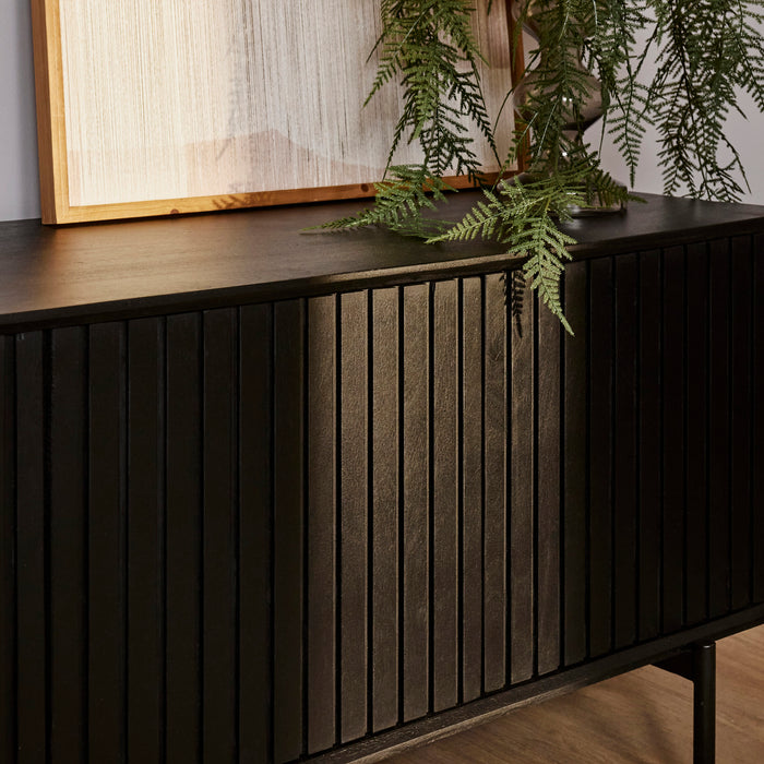 Tv meubel Madison Zwart Mangohout 165 cm