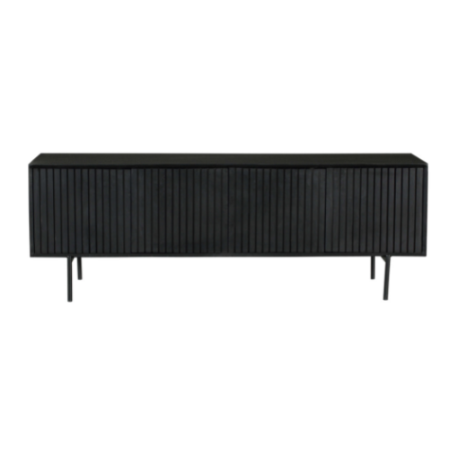 Tv meubel Madison Zwart Mangohout 165 cm