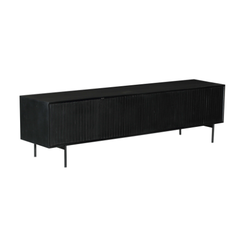 Tv meubel Madison Zwart Mangohout 210 cm