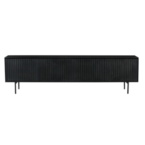 Tv meubel Madison Zwart Mangohout 210 cm