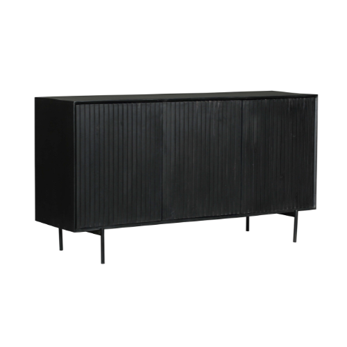 Dressoir Madison Zwart Mangohout 165 cm