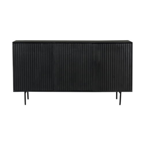 Dressoir Madison Zwart Mangohout 165 cm