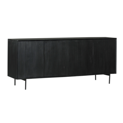 Dressoir Madison Zwart Mangohout 210 cm