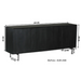 Dressoir Madison Zwart Mangohout 210 cm