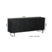 Dressoir Madison Zwart Mangohout 210 cm