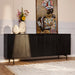 Dressoir Madison Zwart Mangohout 210 cm