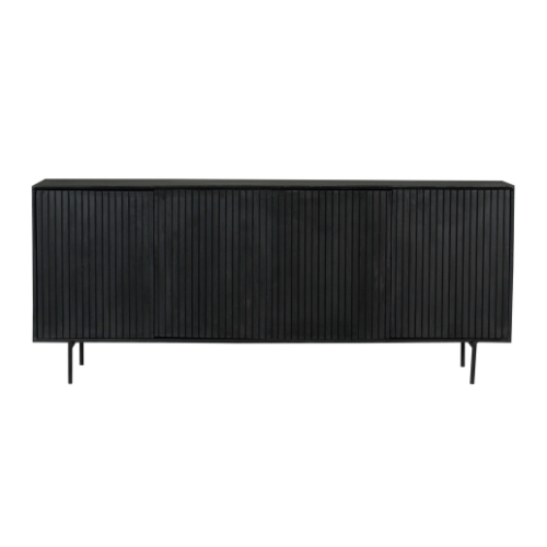 Dressoir Madison Zwart Mangohout 210 cm