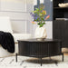Ronde salontafel Madison Zwart Mangohout 80 cm
