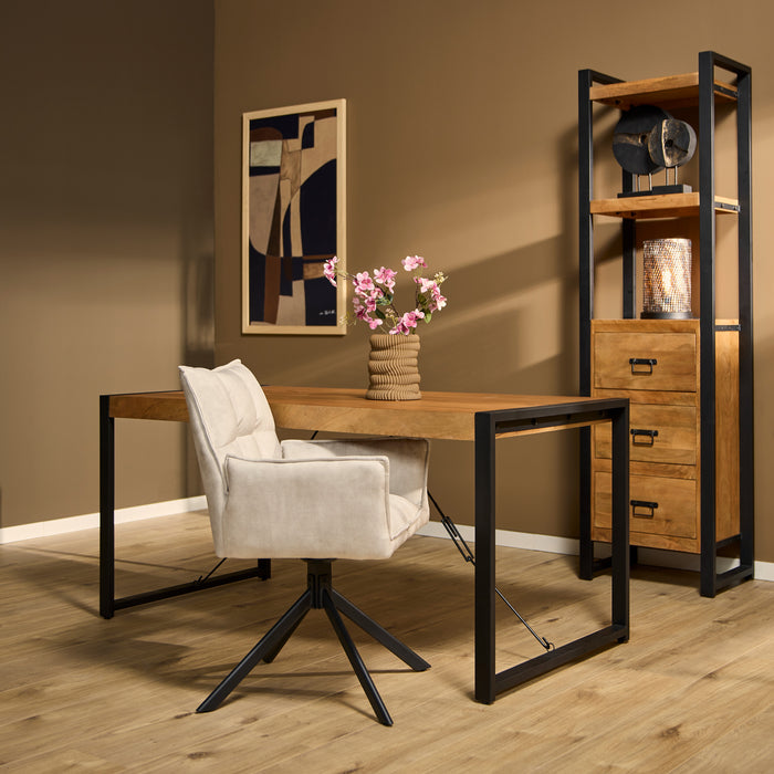 Rechthoekige eettafel Boaz Naturel Mangohout 160 cm