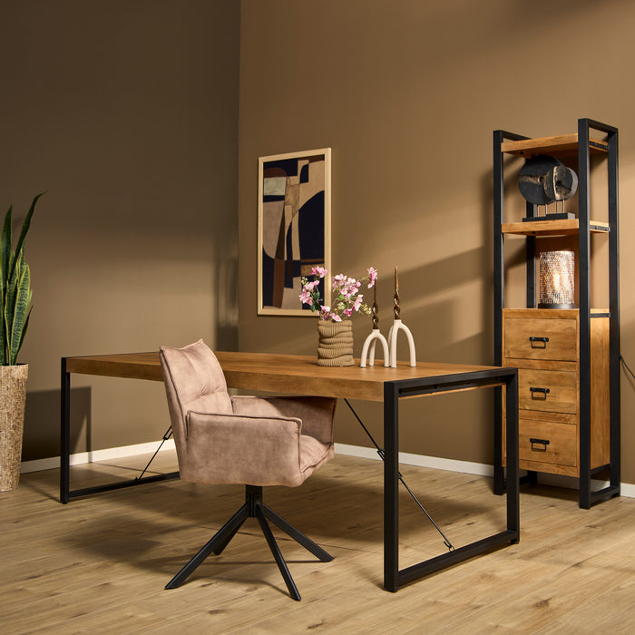 Rechthoekige eettafel Boaz Naturel Mangohout 220 cm