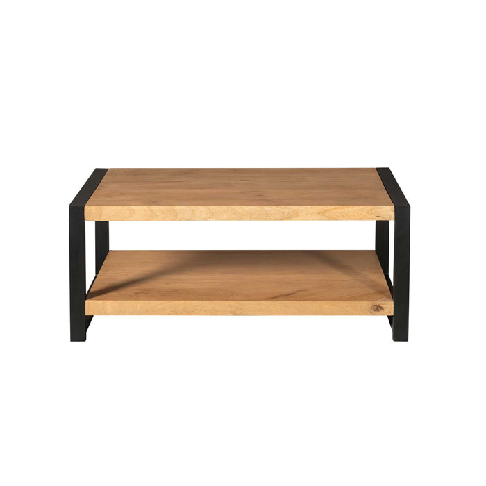 Salontafel Boaz met onderblad Naturel Mangohout 110 cm