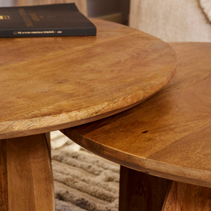 Ronde salontafel Tense Naturel Mangohout 70 cm