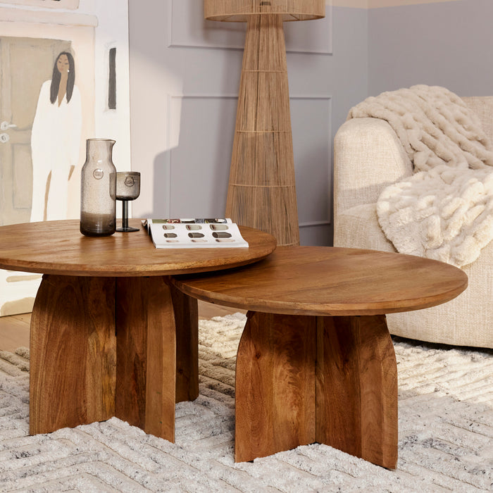 Ronde salontafel Tense Naturel Mangohout 70 cm