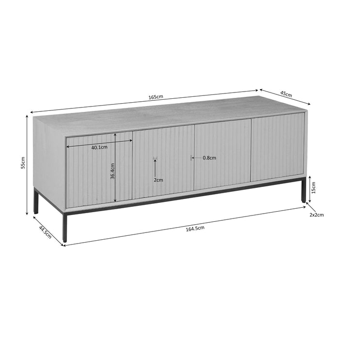Tv meubel Madison Bruin Mangohout 165 cm