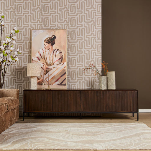 Tv meubel Madison Bruin Mangohout 210 cm