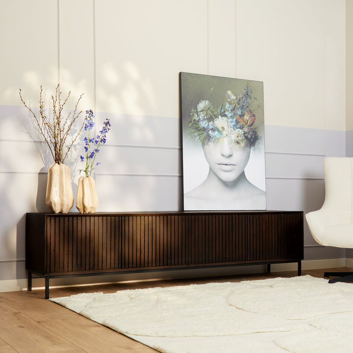 Tv meubel Madison Bruin Mangohout 210 cm