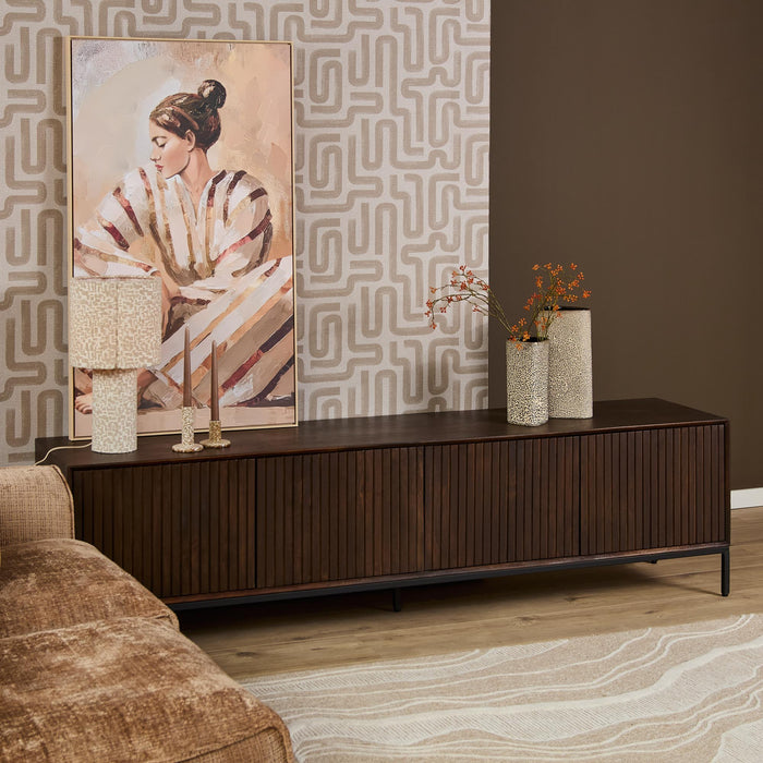 Tv meubel Madison Bruin Mangohout 210 cm