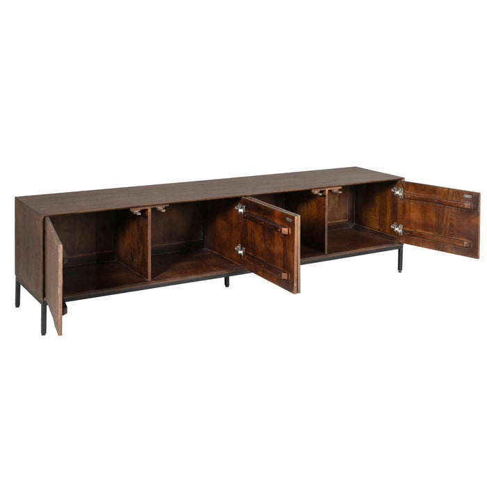 Tv meubel Madison Bruin Mangohout 210 cm