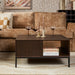 Vierkante salontafel Madison Bruin Mangohout 80 cm