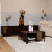 Vierkante salontafel Madison Bruin Mangohout 80 cm