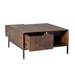 Vierkante salontafel Madison Bruin Mangohout 80 cm