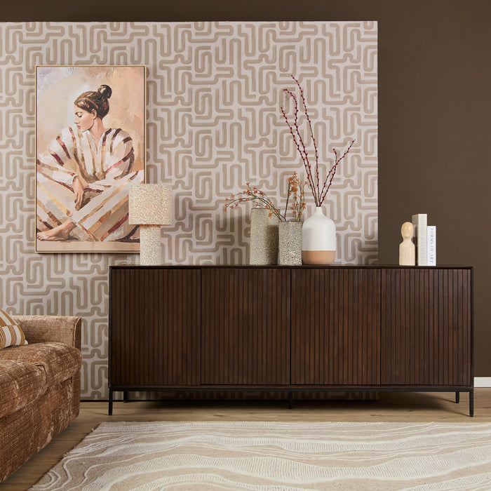 Dressoir Madison Bruin Mangohout 210 cm