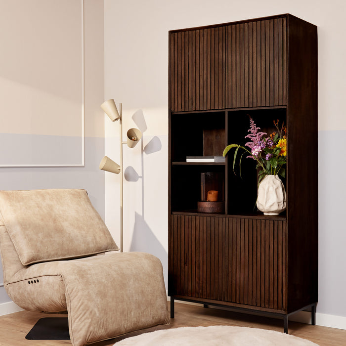 Vakkenkast Madison Bruin Mangohout 90 cm
