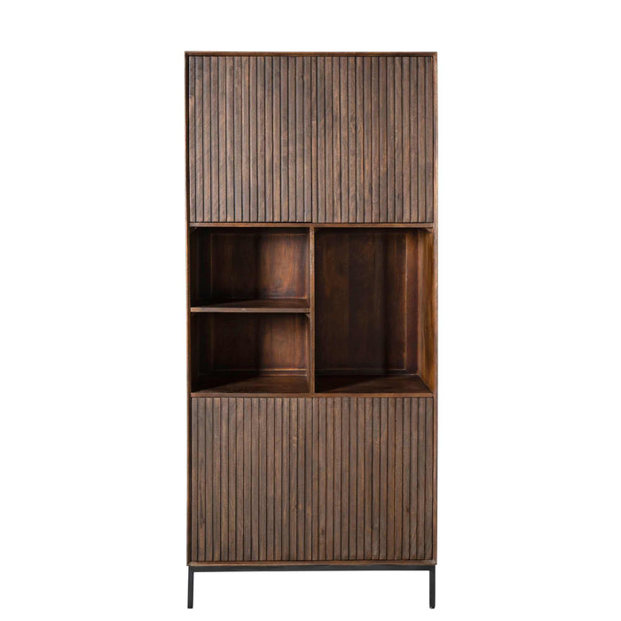 Vakkenkast Madison Bruin Mangohout 90 cm