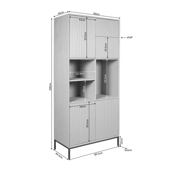 Vakkenkast Madison Bruin Mangohout 90 cm
