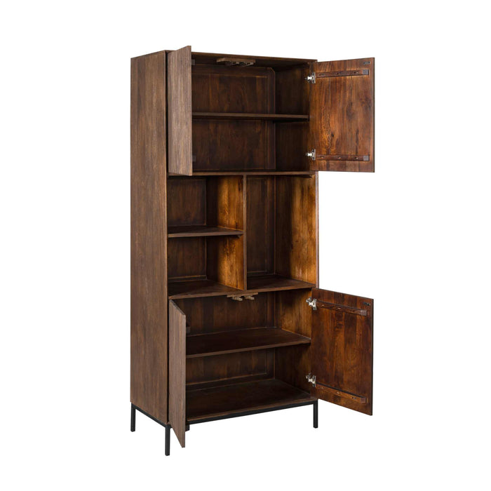 Vakkenkast Madison Bruin Mangohout 90 cm