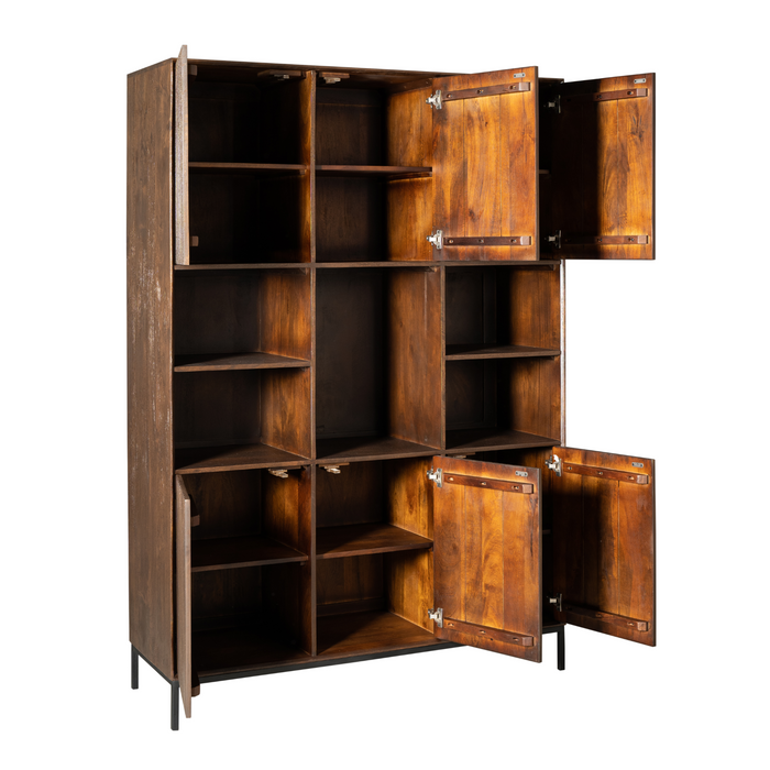 Vakkenkast Madison XL  Bruin Mangohout 135 cm