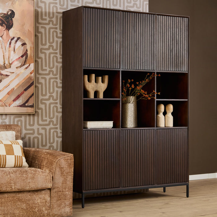 Vakkenkast Madison XL  Bruin Mangohout 135 cm