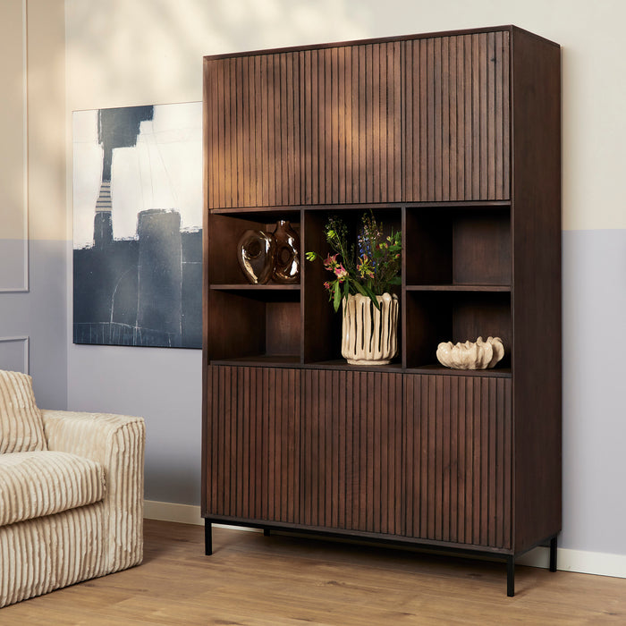 Vakkenkast Madison XL  Bruin Mangohout 135 cm