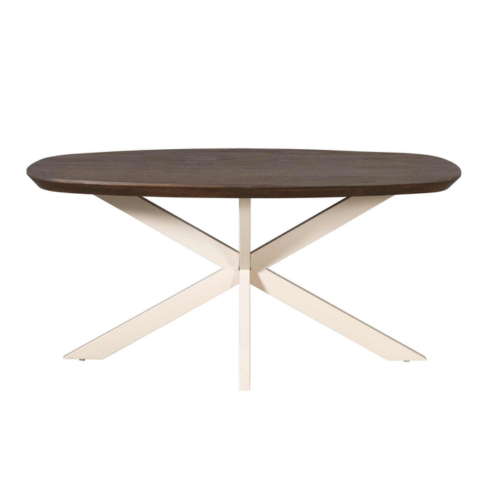 Deens ovale eettafel Madison Bruin Poot Zand Mangohout 160 cm