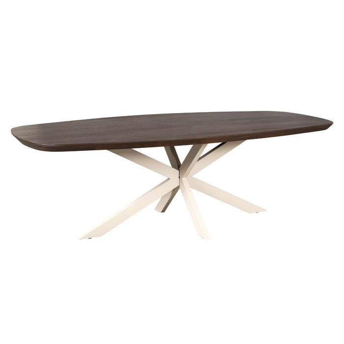 Deens ovale eettafel Madison Bruin Poot Zand Mangohout 240 cm