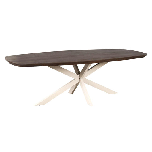 Deens ovale eettafel Madison Bruin Poot Zand Mangohout 200 cm