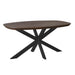 Deens ovale eettafel Madison Bruin Poot Zwart Mangohout 160 cm