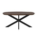 Deens ovale eettafel Madison Bruin Poot Zwart Mangohout 160 cm