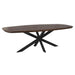 Deens ovale eettafel Madison Bruin Poot Zwart Mangohout 280 cm