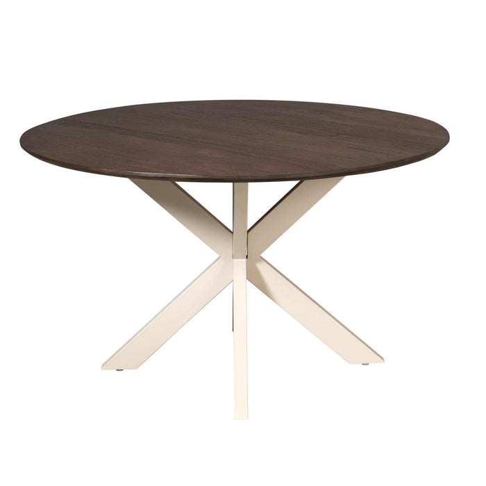 Ronde eettafel Madison Bruin Poot Zand Mangohout 130 cm