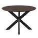 Ronde eettafel Madison Bruin Poot Zwart Mangohout 110 cm