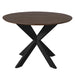 Ronde eettafel Madison Bruin Poot Zwart Mangohout 110 cm