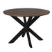 Ronde eettafel Madison Bruin Poot Zwart Mangohout 110 cm