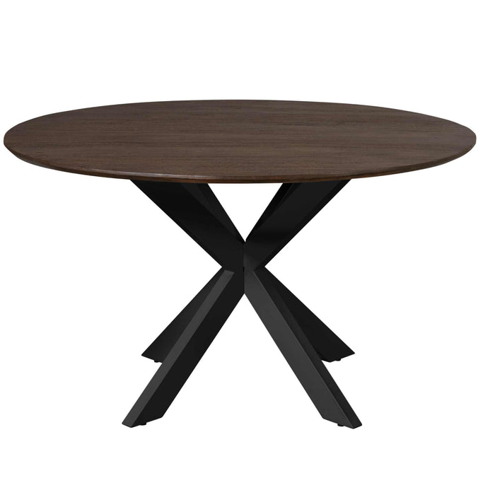 Ronde eettafel Madison Bruin Poot Zwart Mangohout 150 cm