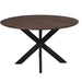 Ronde eettafel Madison Bruin Poot Zwart Mangohout 130 cm