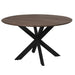 Ronde eettafel Madison Bruin Poot Zwart Mangohout 150 cm