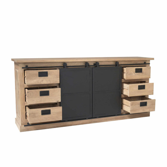 Dressoir Fresno Naturel Mangohout 200 cm