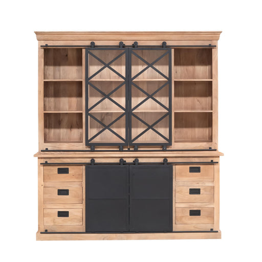 Vitrinekast Fresno Naturel Mangohout 200 cm